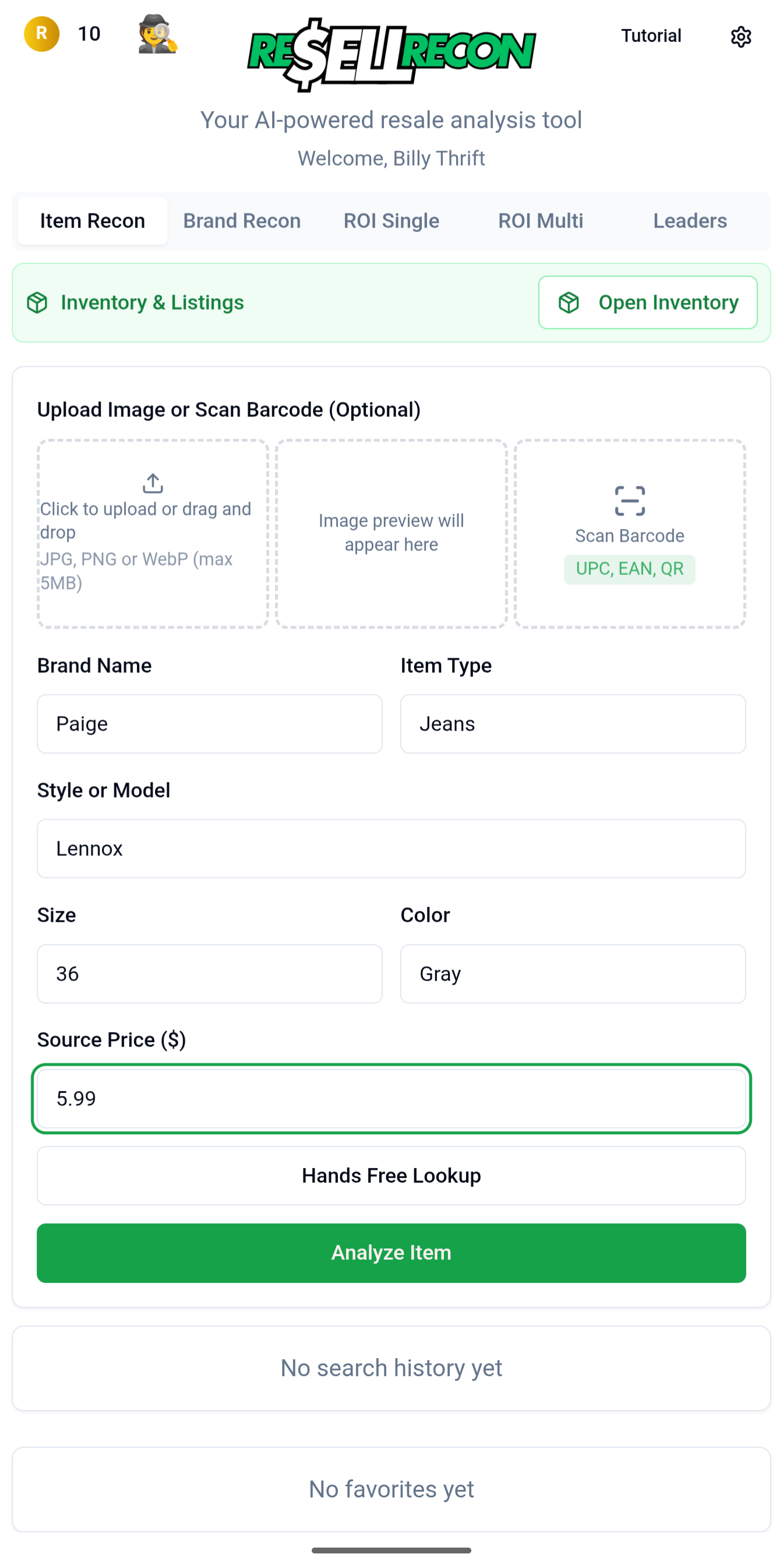 Resell Recon - Item Analysis with Paige Jeans