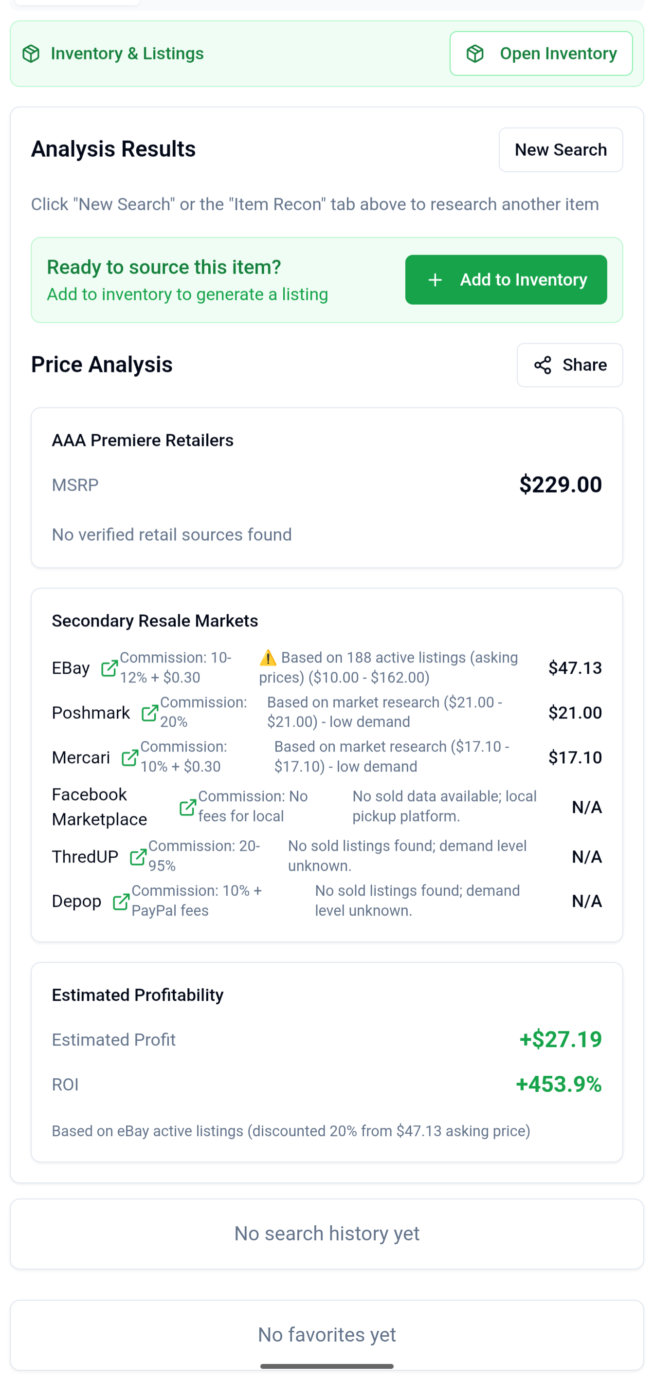 Profit Analysis - 453% ROI
